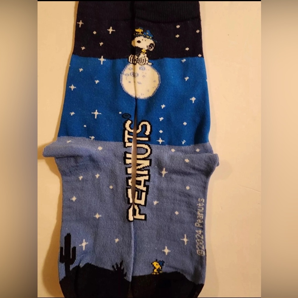 Peanuts Snoopy Blue Socks